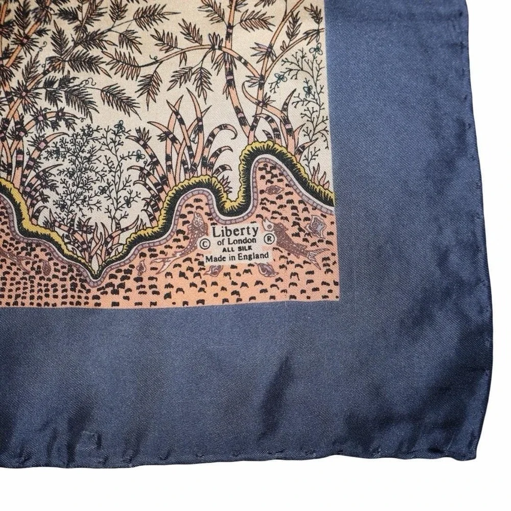 Rare Vintage Liberty of London‎ All silk scarf Made In England 